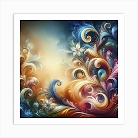 Abstract Floral Painting 6 Art Print