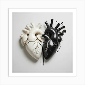 Two Broken Hearts Art Print