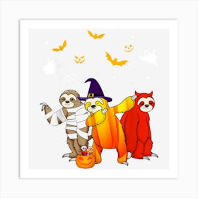 Sloth Boo Halloween Costume Sloth Lover Art Print