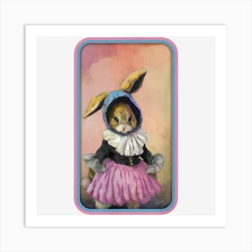 Halloween Bunny Loves Treats For Girls &Ns Cute Rabbit Art Print