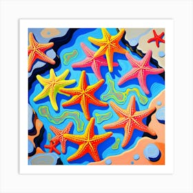 Starfish Beach Art Print