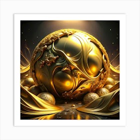 Golden Sphere Art Print