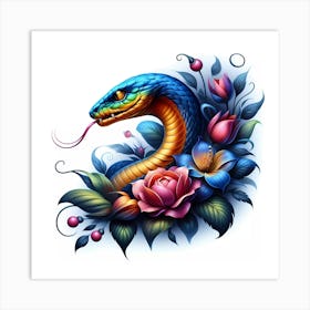 Snake Tattoo Art Print