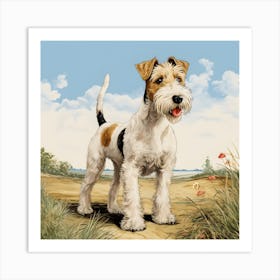 Wire Hair Fox Terrier Countryside 2 Art Print