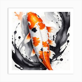 Koi Fish Painting Art Print