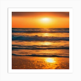 Sunset At The Beach 12 Art Print