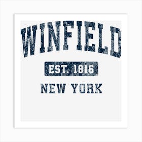 Winfield New York Ny Vintage Athletic Sports Design Art Print