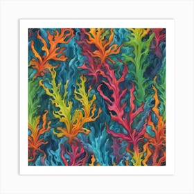 Colorful Seaweed Art Print