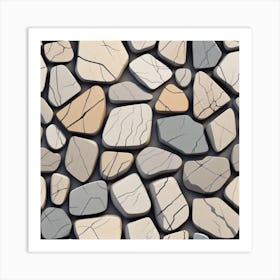 Stone Wall Background Art Print