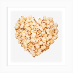 Heart Shaped Popcorn Art Print