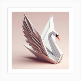 Origami Swan Art Art Print