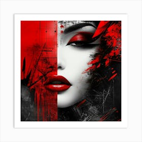 Black And Red 1 Art Print