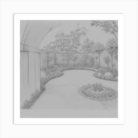 Garden Sketch Art Print