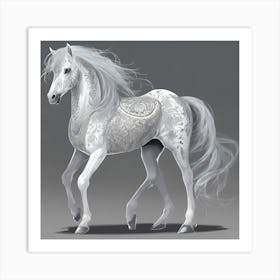 White Horse 2 Art Print