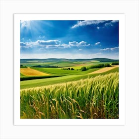 Grass German Cultivate Commercial Ecology Plant Sun Day Cultivated Scene Green Flying Pa (7) Art Print