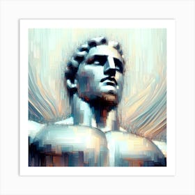 Brush Painting Colossus Of Rhodes 2 Art Print