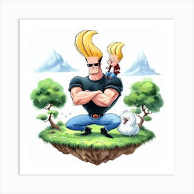 Johnny Bravo 3 Art Print