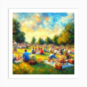 Picnic In The Park Art Print