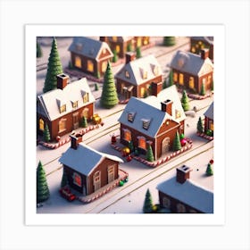 Christmas Village 6 Art Print