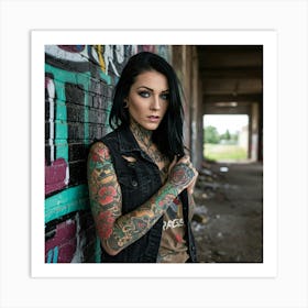 Tattoos That Speak Without Words Tattooed Woman Art Print