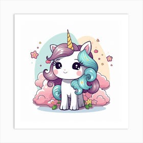 Cute Unicorn 406 Art Print