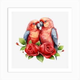 Couple Of Parrots 7 Art Print