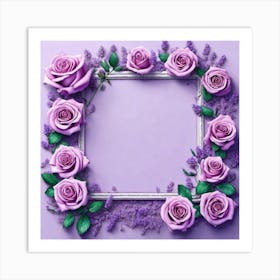 Frame With Roses 5 Art Print