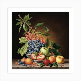 A collection of different delicious fruits 7 Art Print