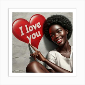 I Love You 5 Art Print