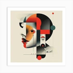 Abstract Portrait Of A Woman Art Print