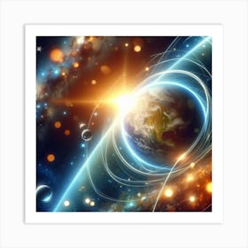 Earth In Space 4 Art Print