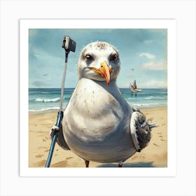 Seagull On The Beach 7 Art Print