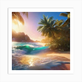 Beach Scene 5 Art Print