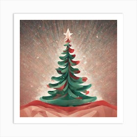 Christmas Tree, Christmas Tree, Christmas vector art, Vector Art, Christmas art  Art Print