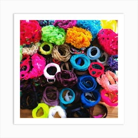 Foe Hair Ties Pile (4) Art Print