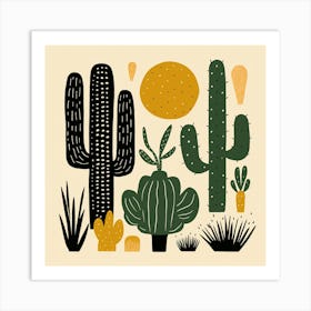 Cactus Set 3 Art Print