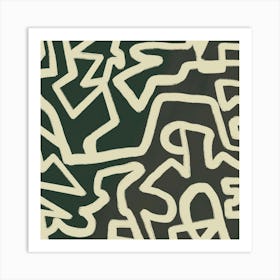 Fragmented Shapes Art Print