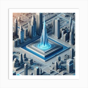 Futuristic Cityscape Art Print