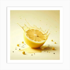 Lemon Splash Art Print