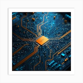 Computer Circuit Board 9 Art Print