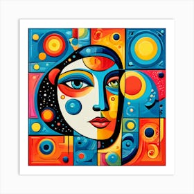 Abstract Retro Surrealism Picasso Style Art Print