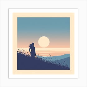 Silhouette Of A Woman 2 Art Print