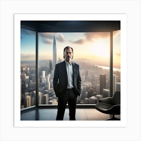 Man In Office Art Print