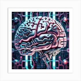 Futuristic Brain 16 Art Print