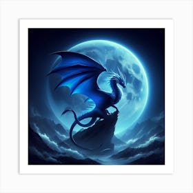 Blue Dragon Art Print