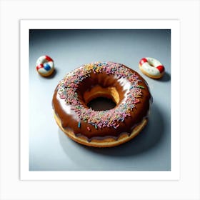 Donut With Sprinkles 2 Art Print