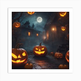 Halloween Pumpkins 5 Art Print