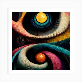 Round on Art Print