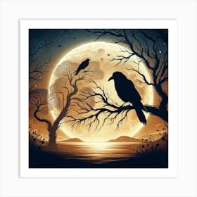 Raven Moon Art Print