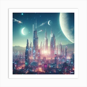 Futuristic City 73 Art Print